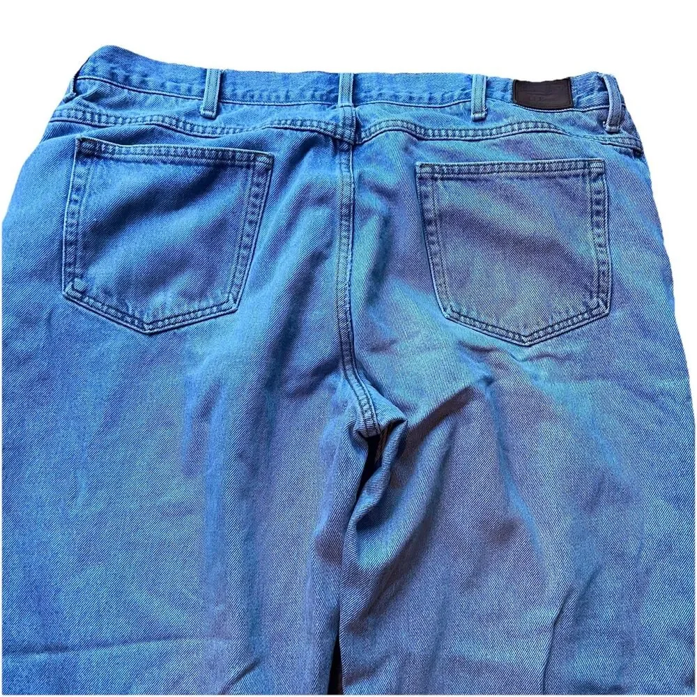 LL Bean Double L Hidden Comfort Waist Natural Fit Denim Blue Jeans Men's 42x32